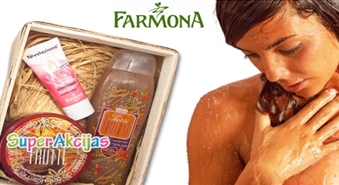 Dabīgās kosmētikas Ziemassvētku komplekts "Kanēlis un karamele" no "Farmonas" - tikai Ls 8.45!