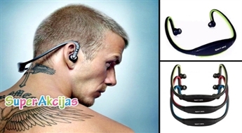 Ērts un stilīgs mūzikas atskaņotājs aktīviem cilvēkiem "SPORT MP3"! Nekādu vadu!