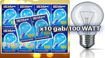 Целая упаковка ламп накаливания ISKRA (10 штук), 100 WAT, только за Ls 2.49!