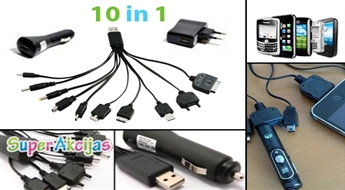 Универсальное зарядное устройство USB 10 в 1! Одно зарядное устройство на всю семью!