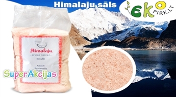 Dabīgs, smalkā maluma Himalaju sāls (1 kg) ēdiena gatavošanai un vannas procedūrām!