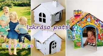 Bērnu radošais komplekts - "Brīnumu māja" + krāsas izkrāsošanai! Labākā dāvana Jūsu bērnam!