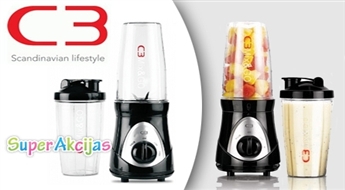 Pagatavojiet visgaršīgākos kokteiļus ar ergonomisko un kompakto blenderi C3 Mix&GO!