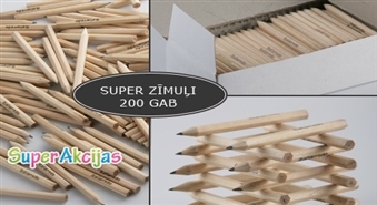 SUPER zīmuļi (200 gabali) tikai par 1.89 Ls! Stilīgs interjera papildinājums mājās vai birojā un lieliska dāvana draugiem!