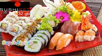 Garšo suši? Piedāvājums Jums! 4 dažādu maki suši komplekts (kopā 32 gabaliņi) no Sushiset.lv tikai par Ls 7,10!