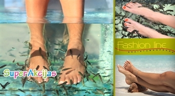 Ideāla tikšanās ar draudzeni, baudot "Garra Rufa" zivtiņu pedikīru + mikromasāžu salonā "Fashion Line" Rīgā!