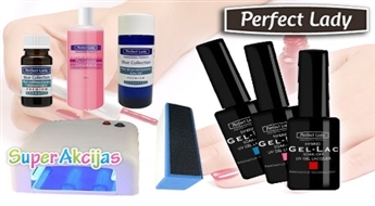 Starta komplekts gēlas lakas manikīram no «Perfect Lady» + lietošanas konsultācija! Salona līmeņa manikīrs mājās!