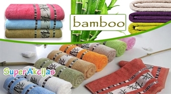 100% dabīgās bambusa šķiedras mitrumu absorbējoši dvieļi!