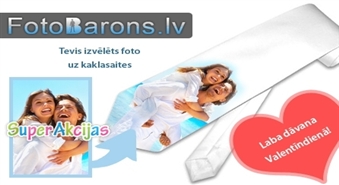 Superīga dāvana mīļotajam Valentīna dienā! Personalizēta apdruka uz baltas kaklasaites! Pārsteidz savu vīrieti!