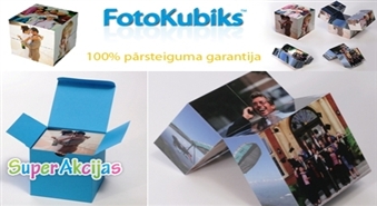 FotoKubiks! Izveido pats savu FotoKubiku ar paša izvēlētām bildēm, zīmējumiem vai uzrakstiem ar 51% atlaidi!