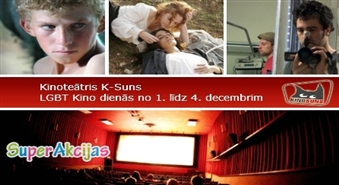 LGBT Filmu dienas kinoteātrī K-Suns. Izbaudi mākslu ar 67% atlaidi!