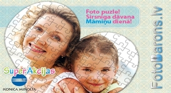 Foto-puzle sirds formā ar 51% atlaidi! Iepriecini un pārsteidz savu māmiņu Mātes dienā!