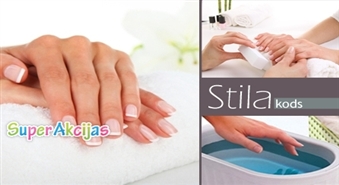 Klasiskais manikīrs + pārklāšana ar laku + masāža + pīlings + parofīnaterapija par Ls 4.99!