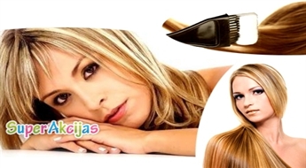 Matu šķipsnu balināšana + griezums + keratīna maska salonā "Venezia" vai "Eklektik"!