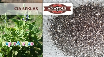 Maza, maza sēkliņa ar lielu, lielu daudzumu labuma - Chia sēklas - par 50% lētāk no ANATOLS!