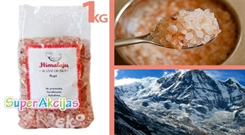 Dabīgs, minerāliem bagāts Himalaju sāls (1 kg) ēdiena gatavošanai un vannas procedūrām!
