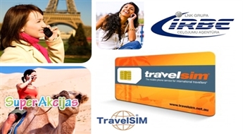 Tūrisma aģentūra IRBE LNK piedāvā ceļotājiem SIM-karti TravelSIM. Ekonomija līdz 90%!