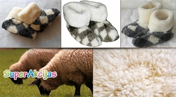Lai kājas vienmēr siltas! Merino aitas vilnas čības veselībai un komfortam!