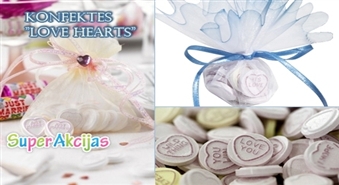Jūsu īpašajai dienai! Dāvaniņas kāzu viesiem - konfektes "LOVE HEARTS"!