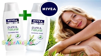Очищающее молочко Pure & Natural от NIVEA VISAGE + очищающий тоник Pure & Natural от NIVEA VISAGE