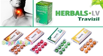 Sīrups un sūkājamās pastilas no HERBALS.LV "Travisil” pret kakla sāpēm un klepu ar 50% atlaidi. Elpojiet brīvi!
