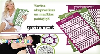 Yantra akupresūras un masāžas paklājiņš Jūsu lieliskai pašsajūtai, veselam miegam un možumam ar 63% atlaidi