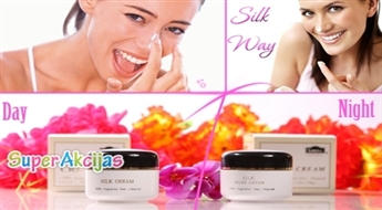 Натуральный, шелковый крем для ухода за лицом Smiss Silk cream или Smiss Silk night cream с натуральным шелком!