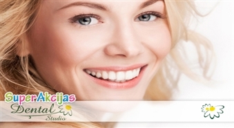 Profesionālā zobu higiēna  + TIEFENFLUORIDA pārklājums klīnikā „Dental Studio” - Zobu aizsardzība gada garumā!