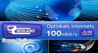 100mbit/s ātrs internets veselu gadu tikai par 5 latiem mēnesī!