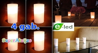 Тёплая атмосфера и ютное освещение с декоративными свечами LED (4 шт.)!