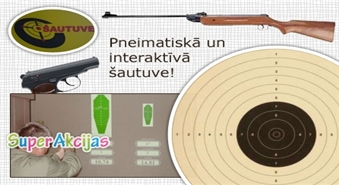 Šautuves apmeklējums ar 51% atlaidi! Bauda un adrenalīns pneimatiskajā vai interaktīvajā šautuvē!