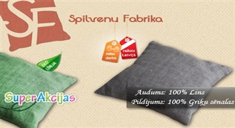 Latvijā ražoti griķu spilveni! Spilvens "Mazais Lingriķis" no "Spilvenu Fabrikas" ar 50% atlaidi, tikai Ls 1.25!