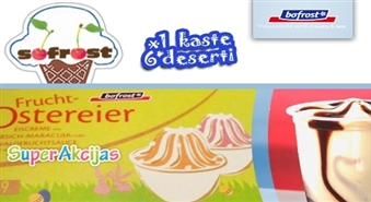 Saldējums Augļu Lieldienu olas 6 X 120ml no Sofrost.lv. 1 paka ar 6 saldējumiem! Ļoti garšīgi