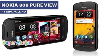 Vislabākā fotokamera tālrunī! NOKIA 808 black ar izcilo tehnoloģiju PureView un 41 Mpix iebūvēto fotokameru