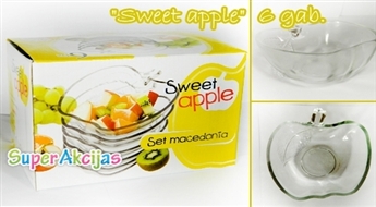 Набор салатников "Sweet apple" из 6 посудин для салатов и закусок в форме яблока!