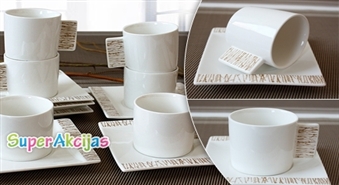Nobaudiet izcilu espresso! Espresso kafijas porcelāna servīze 6 personām!