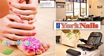 Perfekti nadziņi ilgam laikam! Klasiskais manikīrs un pedikīrs + GELISH lakas pārklājums salonā New York Nails!