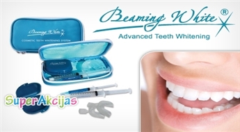 Baltāks smaids bez ķīmijas un kaitējuma zobiem! Beaming White Take-Home Bleaching Kit - 50%