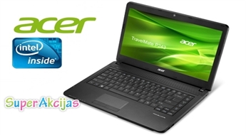 Kompaktais portatīvais dators Acer TravelMate (14'' ekrāns)! Gan darbam, gan izklaidei tikai par Ls 179.90!