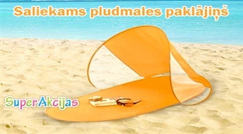Saliekams pludmales paklājiņš "EVA” komplektā ar jumtiņu un somu pārnēsāšanai!