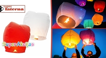 Radiet īpašu atmosfēru svētkos! Iededziniet Latvijas debesīs savas krāsas! Gaisa laternu komplekts (5 gab.)!