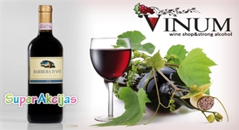 Vinum.lv piedāvā: augstvērtīgs sarkanais sausais vīns "Barbera d’Asti" ar 50% atlaidi! Itāļu nots katrā malkā!