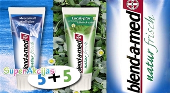 Zobu pastas krājumi veselam gadam! Blen-d-amed Meeresmineralen 5Х75ml + Blendamed Eucalyptus 5Х75ml!