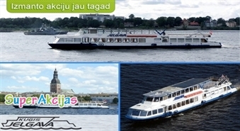 Незабываемая прогулка на белом теплоходе "Jelgava" по Даугаве, теперь с 51% скидкой!