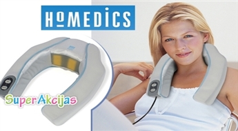 Jaunums! Kakla un plecu masažieris no Homedics ar 43% atlaidi! Atslābinieties jebkurā laikā!