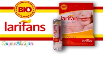 Aizsardzībai ziemā! Lūpu balzams "Larifans" ar 50% atlaidi - koptas un veselas lūpas!