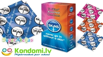 Презервативы SKINS отличного качества MIX 40 штук с 59% скидкой от kondomi.lv!