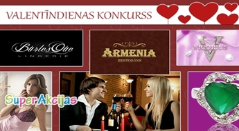 Sv. Valentīna dienas balvu izloze! Vakariņas restorānā, pērļu rotaslietas vai sieviešu apakšveļa!