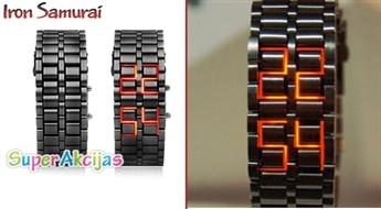 Satrieciet apkārtējos! Stilīgs LED rokas pulkstenis Iron Samurai!