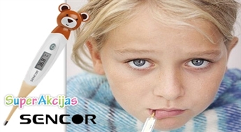 Bērnu termometrs Sencor SBT 133 BE precīzai un jautrai ķermeņa temperatūras mērīšanai!